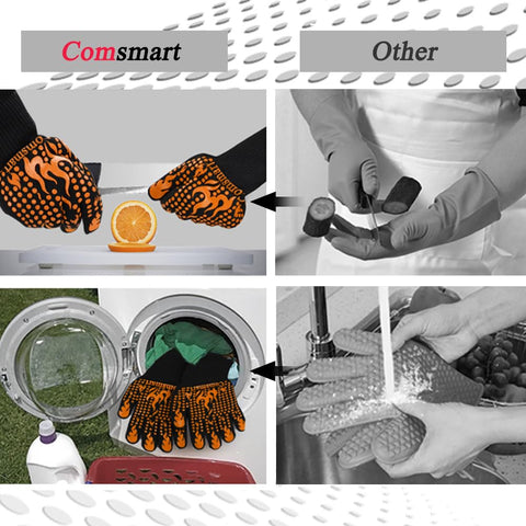 Comsmart gloves long cuffs and hanging loop for easy drying