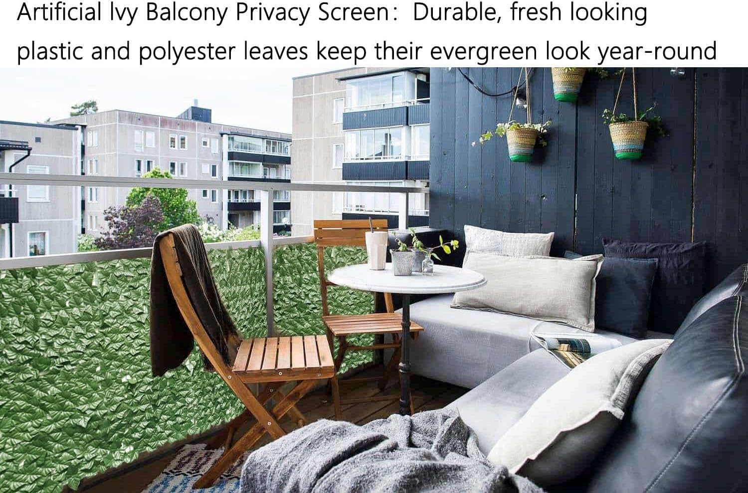 Comtelek balcony privacy screen ivy wall for intimate outdoor spaces