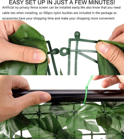 Comtelek fake ivy wall panel for patio privacy and decorative touch