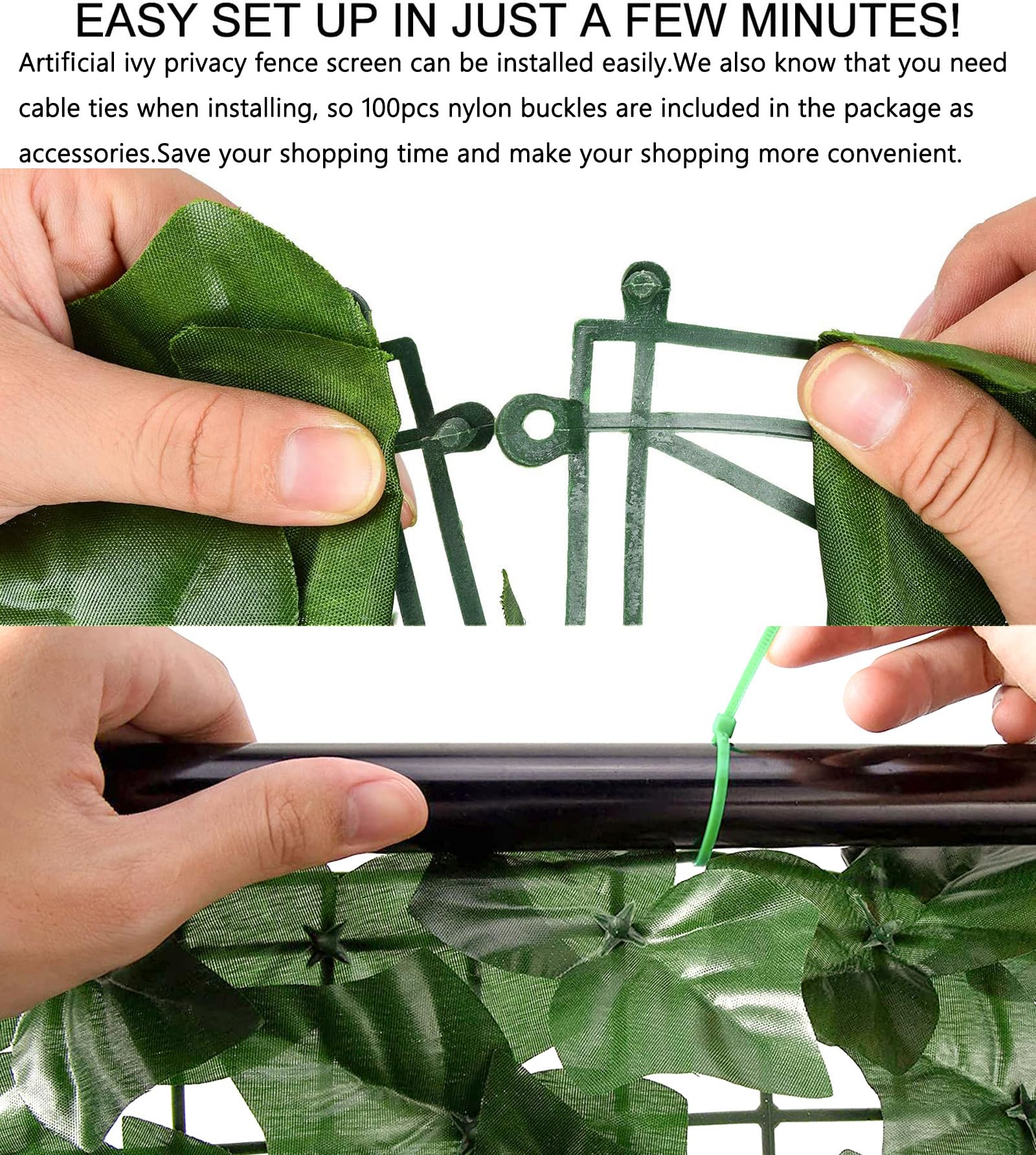 Comtelek outdoor ivy wall decor panel enhances garden privacy and aesthetics