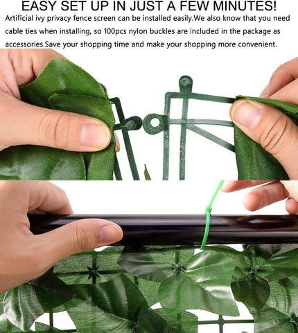 Comtelek outdoor ivy wall decor panel enhances garden privacy and aesthetics