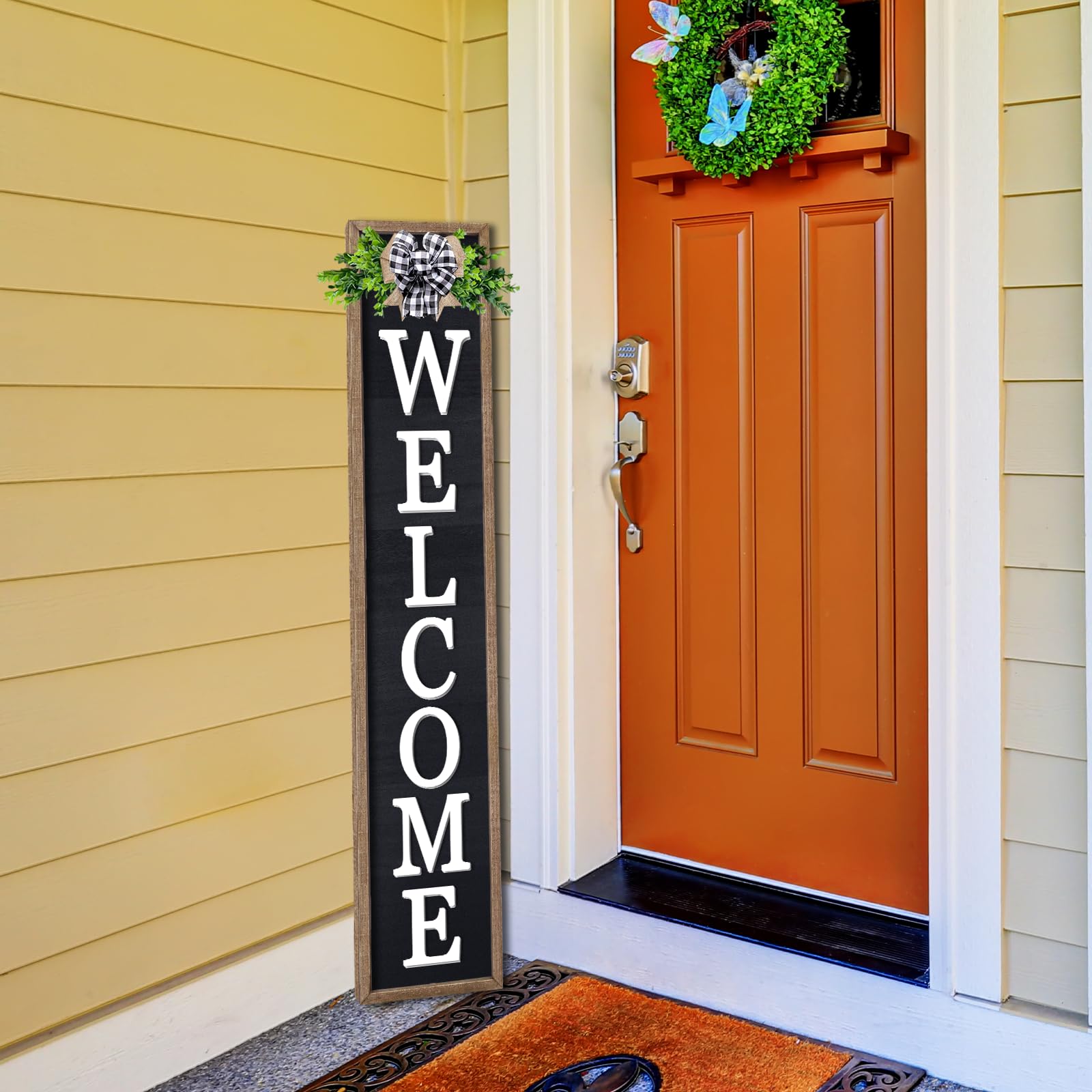 Comurdyo front door welcome sign 45in makes a bold entrance statement.