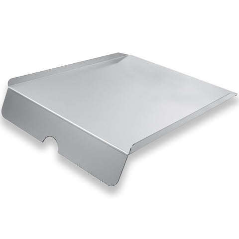 COMVIEE BAC012 drip tray heat baffle installed under Traeger Pro 22 grate for indirect heat