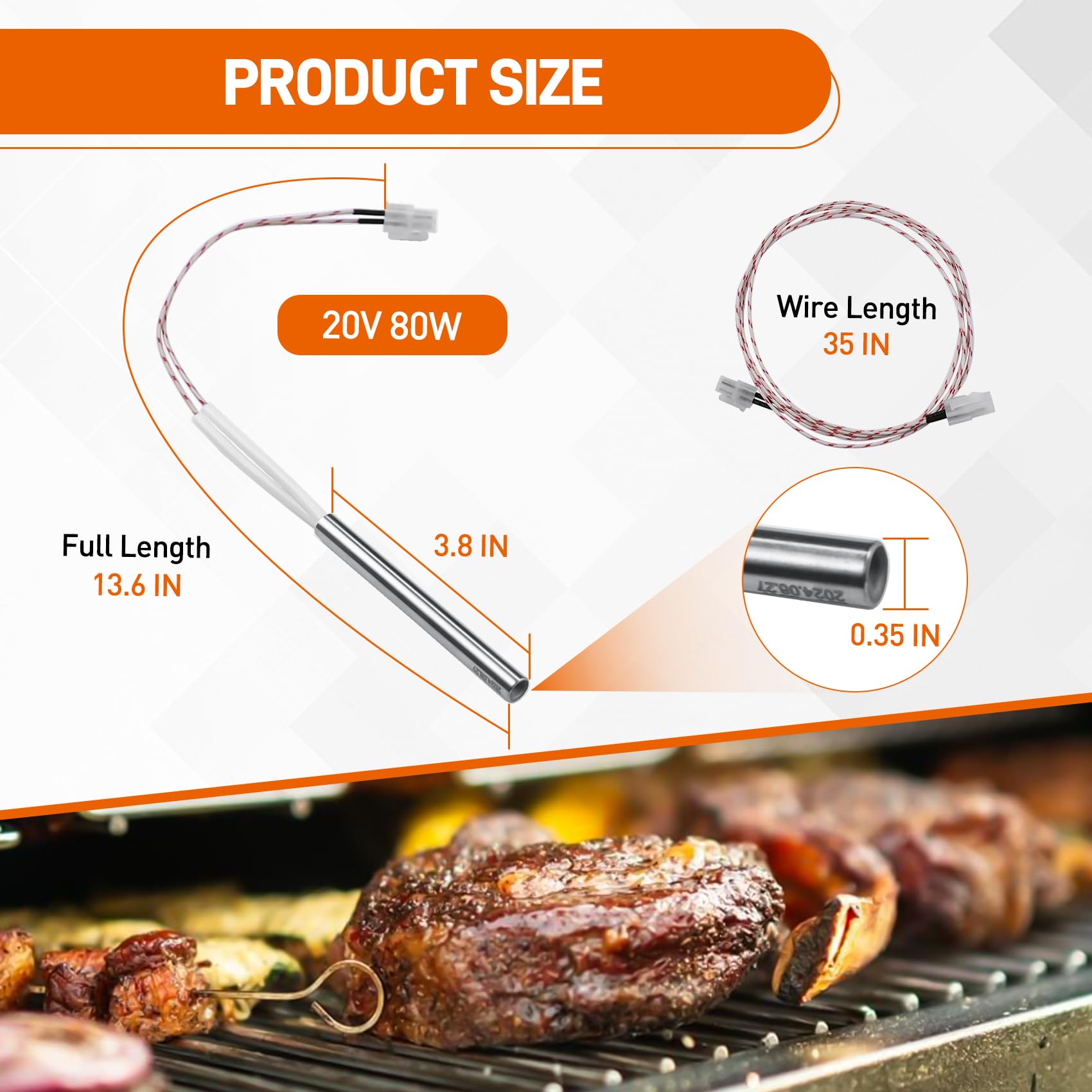 COMVIEE D2 direct-drive igniter compatible with Traeger grills for consistent starts.