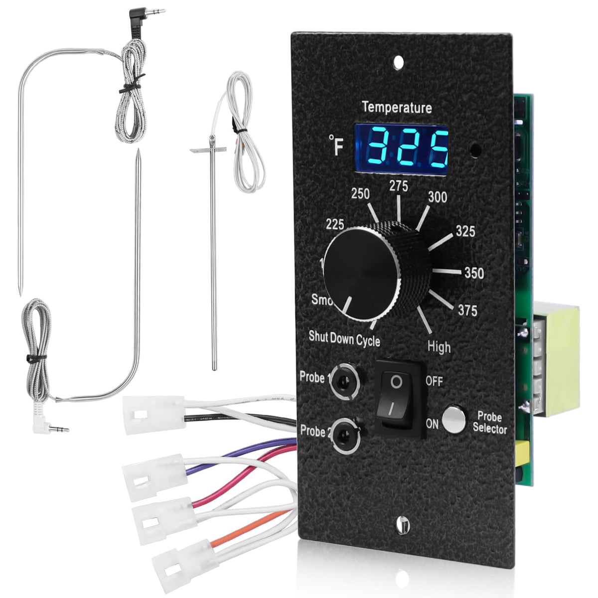 COMVIEE digital pro controller panel for Traeger with BAC365, easy-to-read display.