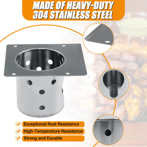 Easy installation with common tools, minimal grilling downtime.