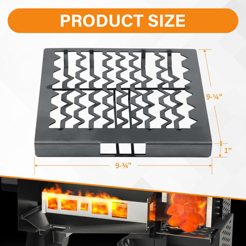 COMVIEE gravity-series charcoal grate – improved airflow for steady burning.