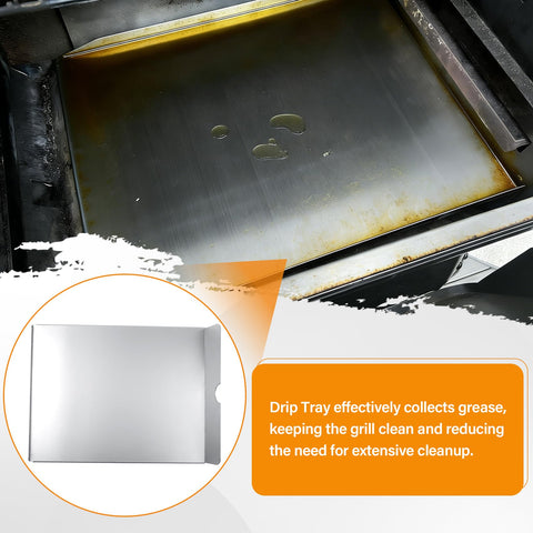 COMVIEE grease collection tray under grill simplifying cleanup