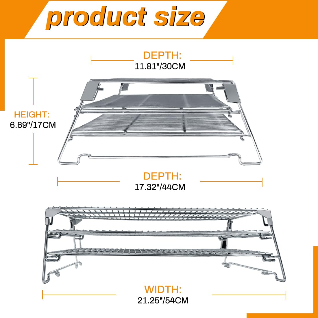 Heavy-duty stainless steel design ensures durability during backyard smoking.