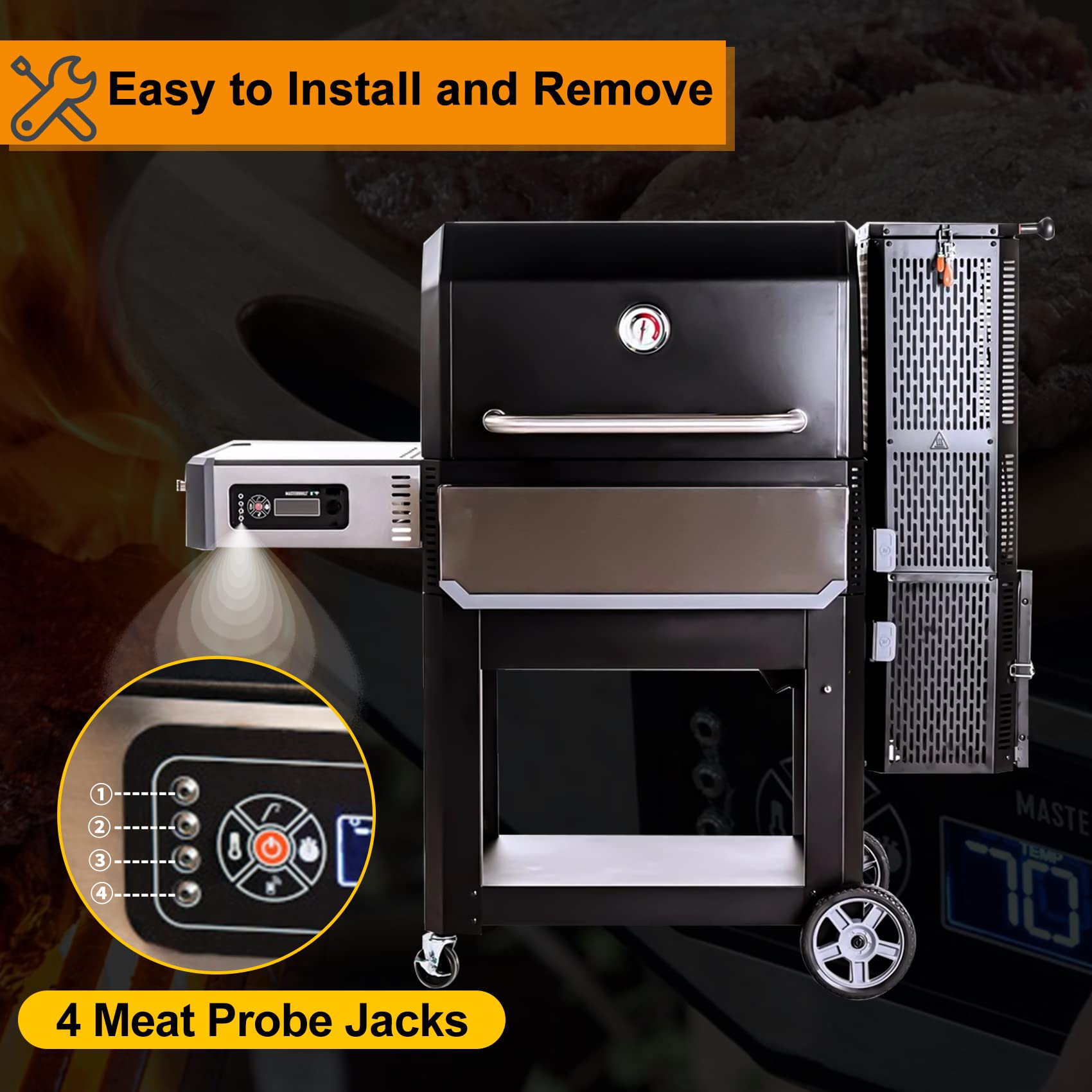COMVIEE Masterbuilt Gravity compatibility graphic showing easy integration