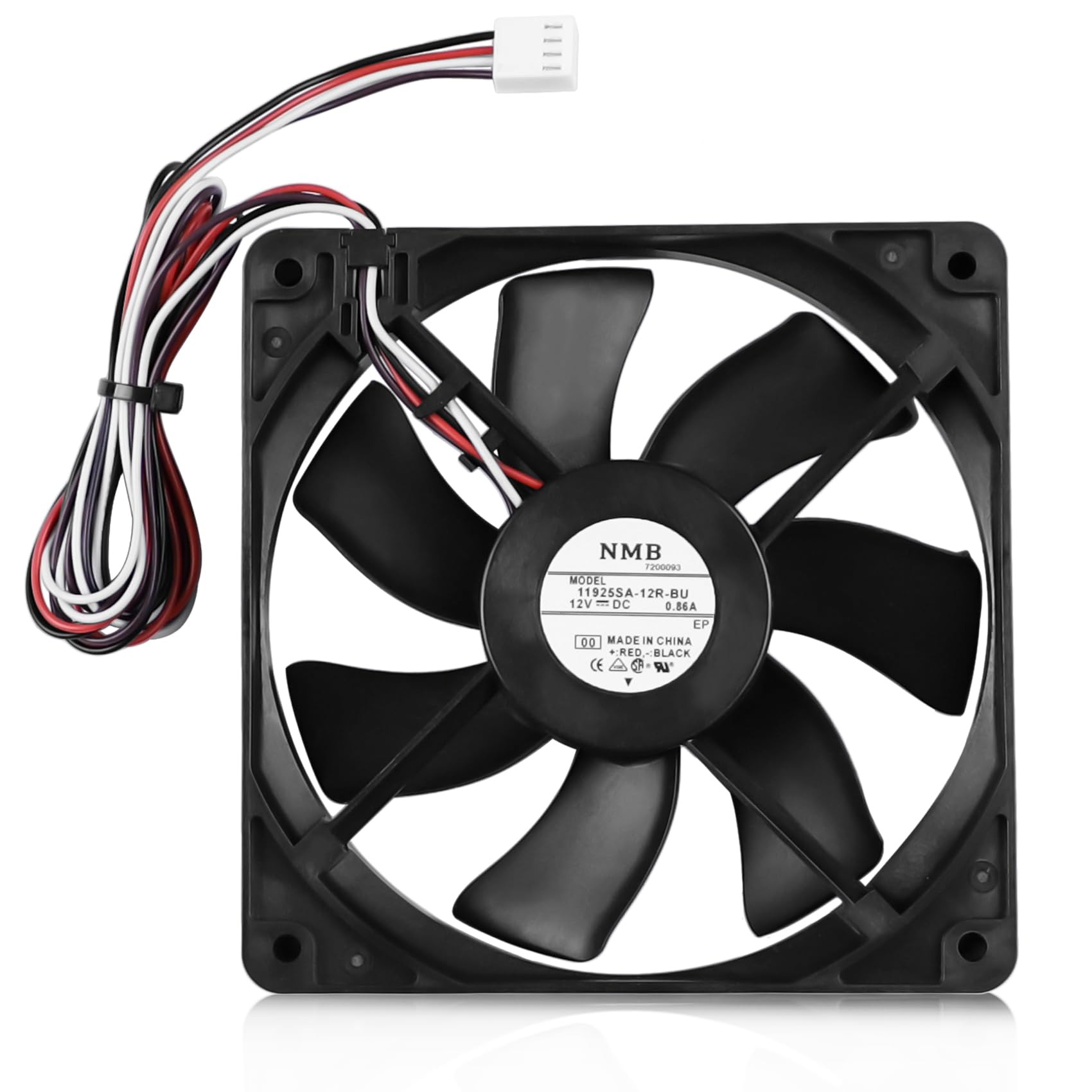 COMVIEE pellet grill induction fan front view showing compact design for even heat