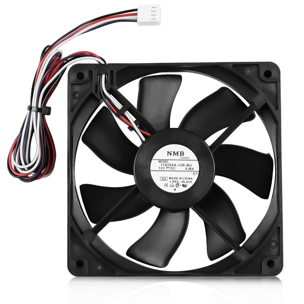 COMVIEE pellet grill induction fan front view showing compact design for even heat