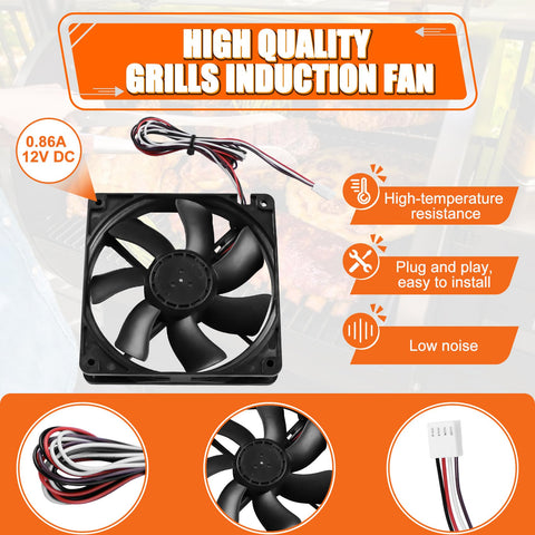 COMVIEE pellet grill induction fan installation demonstration for DIY swap
