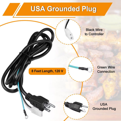 COMVIEE plug-and-play power cord simplifies replacement for grills.