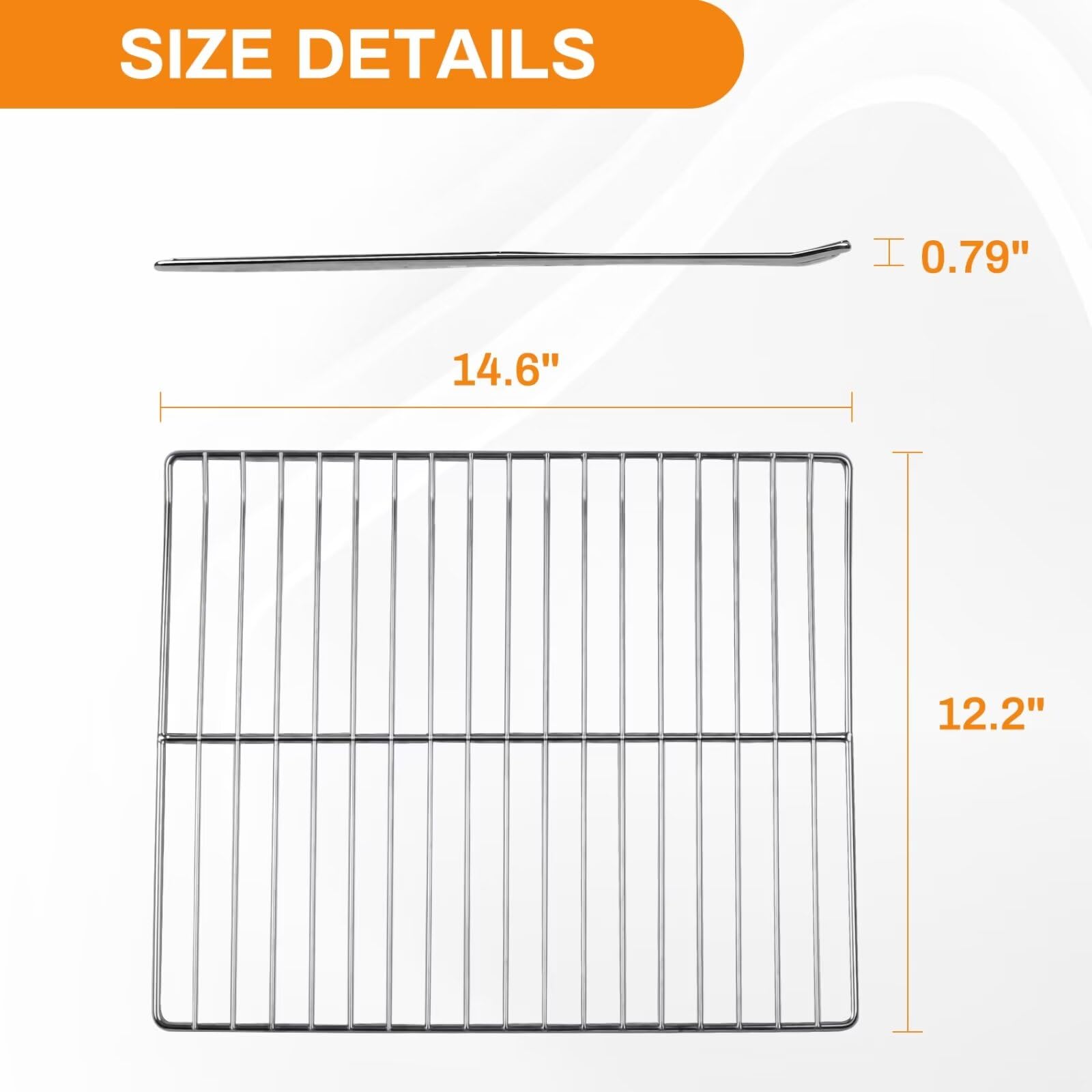 COMVIEE smoker grate 14.6x12.2 inches enhances heat distribution