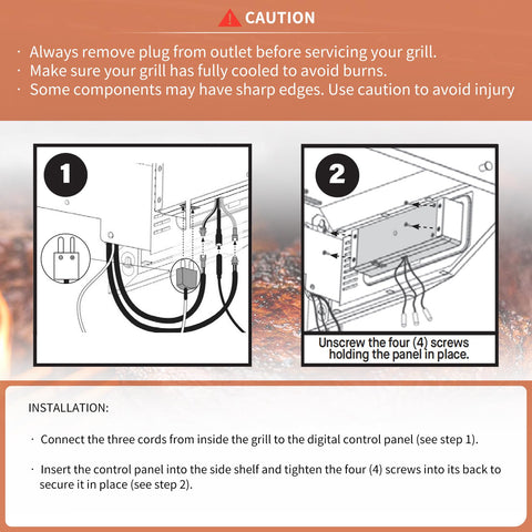 COMVIEE 9904200004 multi-function panel supports smoke, grill, sear and bake modes.