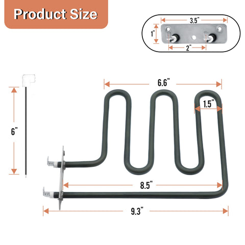 COMVIEE stainless steel heating element construction withstands high heat and wear.