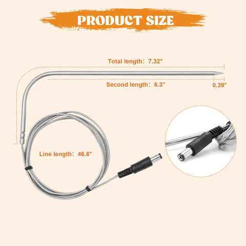COMVIEE stainless-steel meat probe offers durable, food-grade performance.