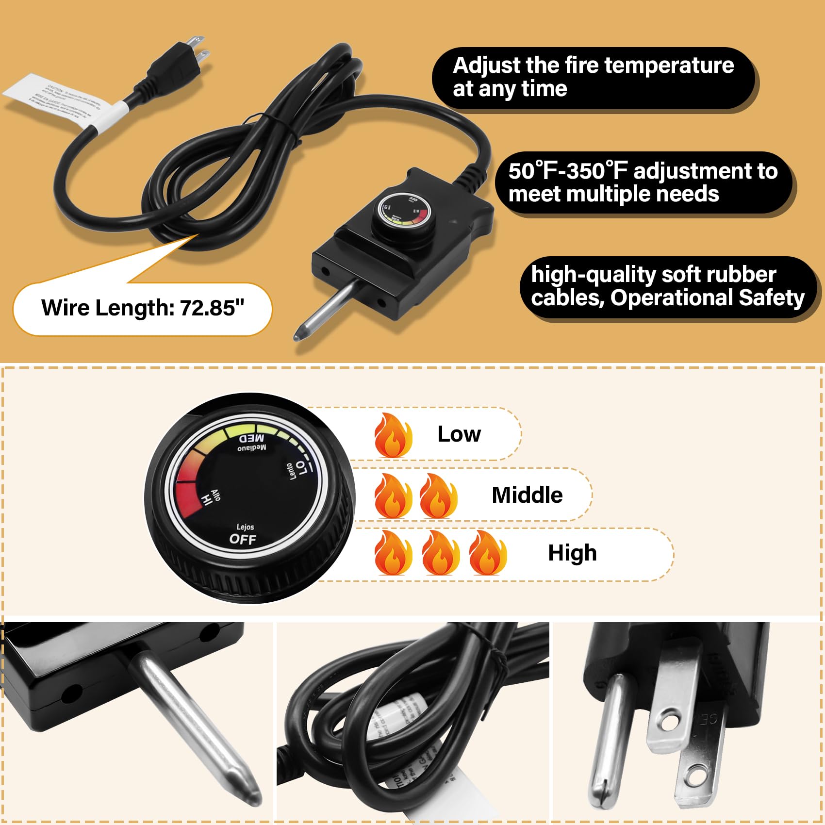 COMVIEE thermostat controller front view for precise temperature control