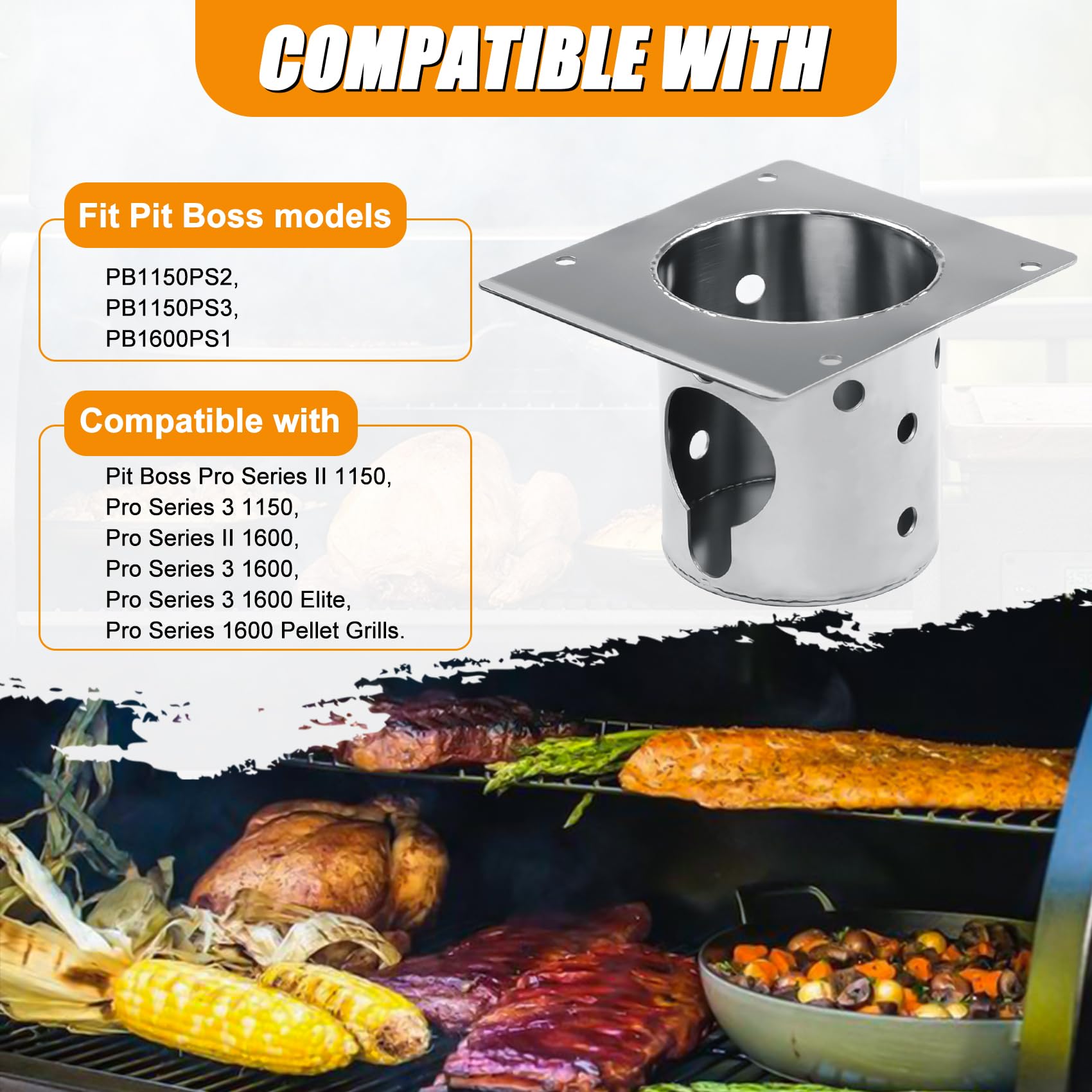 Upgraded 304 stainless burn pot offers high heat resistance.