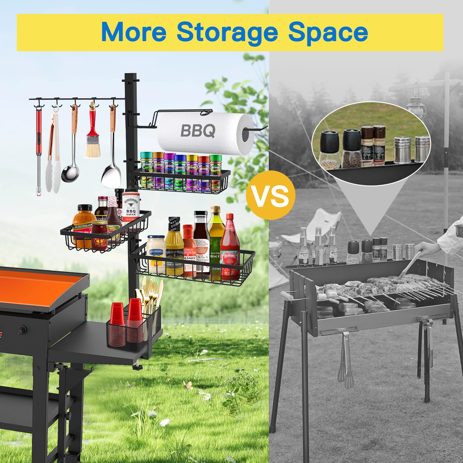 Concons storage bag included for easy transport of outdoor kitchen gear.