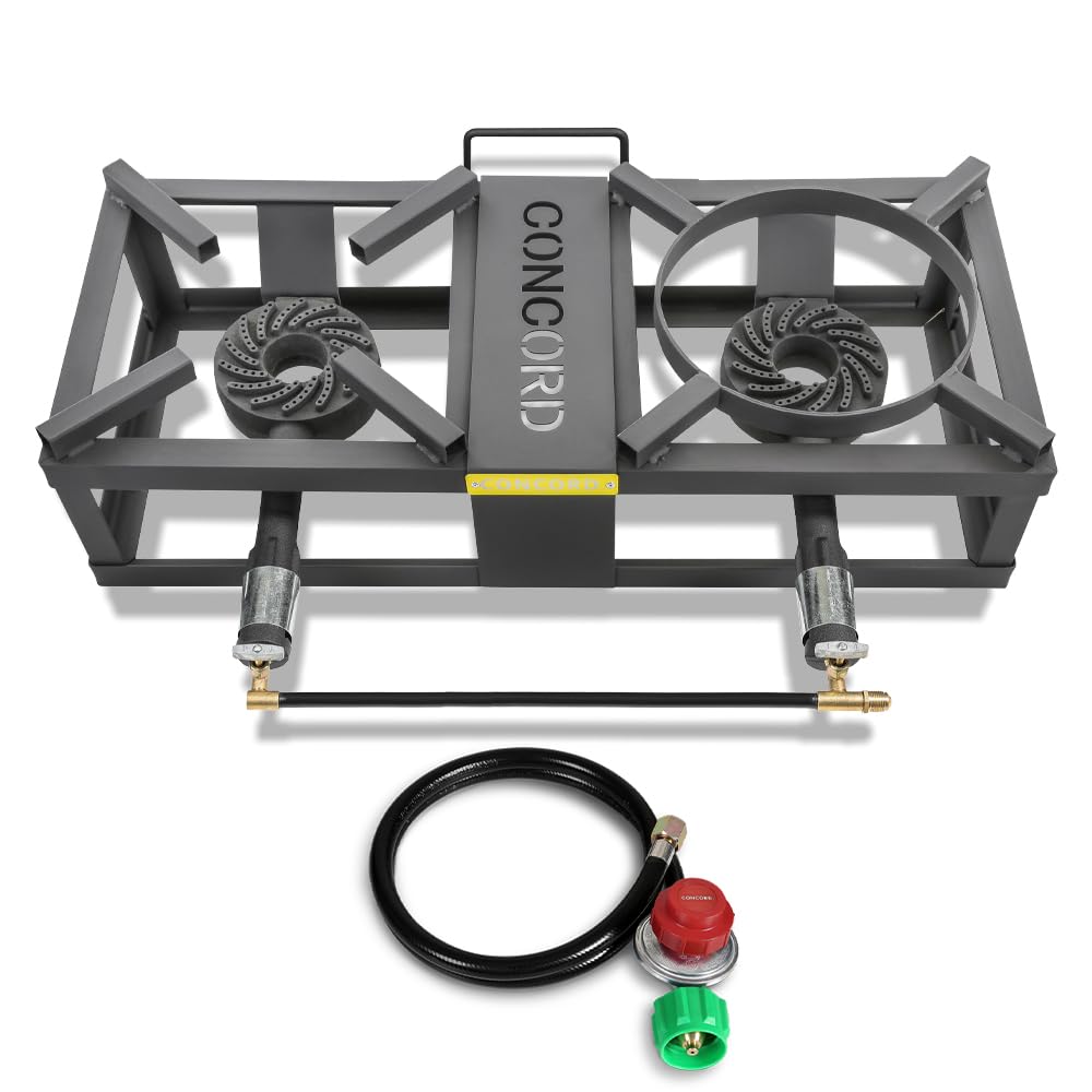 Concord Block Burner Max full unit on patio for versatile outdoor cooking