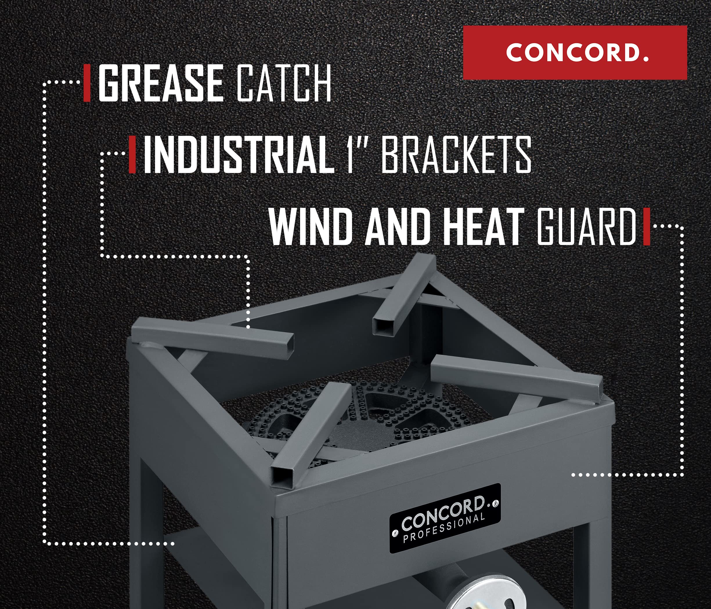 Concord heavy-duty wok ring accommodates rounded-bottom woks and paellas.