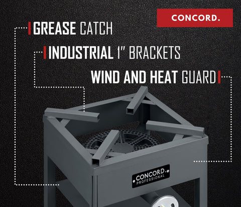Concord heavy-duty wok ring accommodates rounded-bottom woks and paellas.