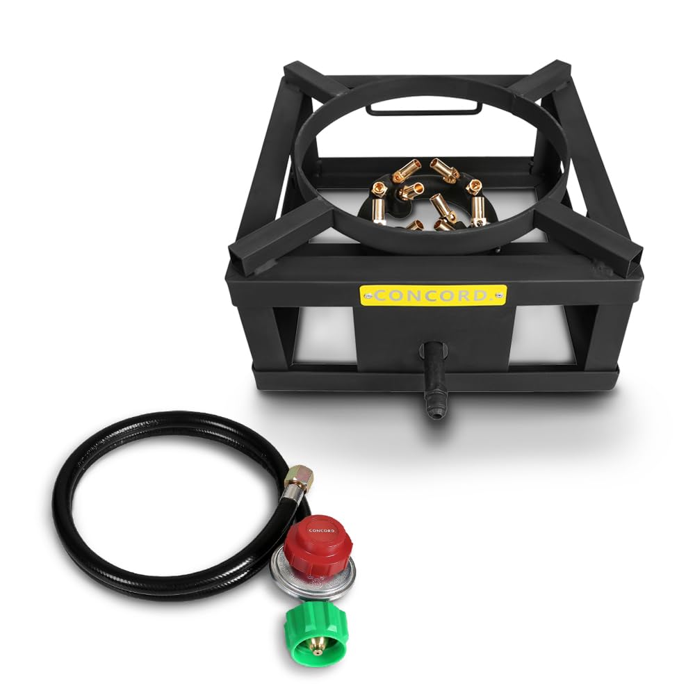 Concord Wok Block 12in burner, front view, ideal for backyard stir-fry sessions.