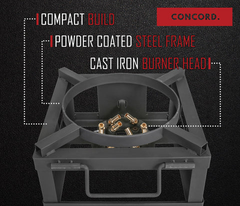 Concord Wok Block 12in burner, built sturdy with 360 welded frame.
