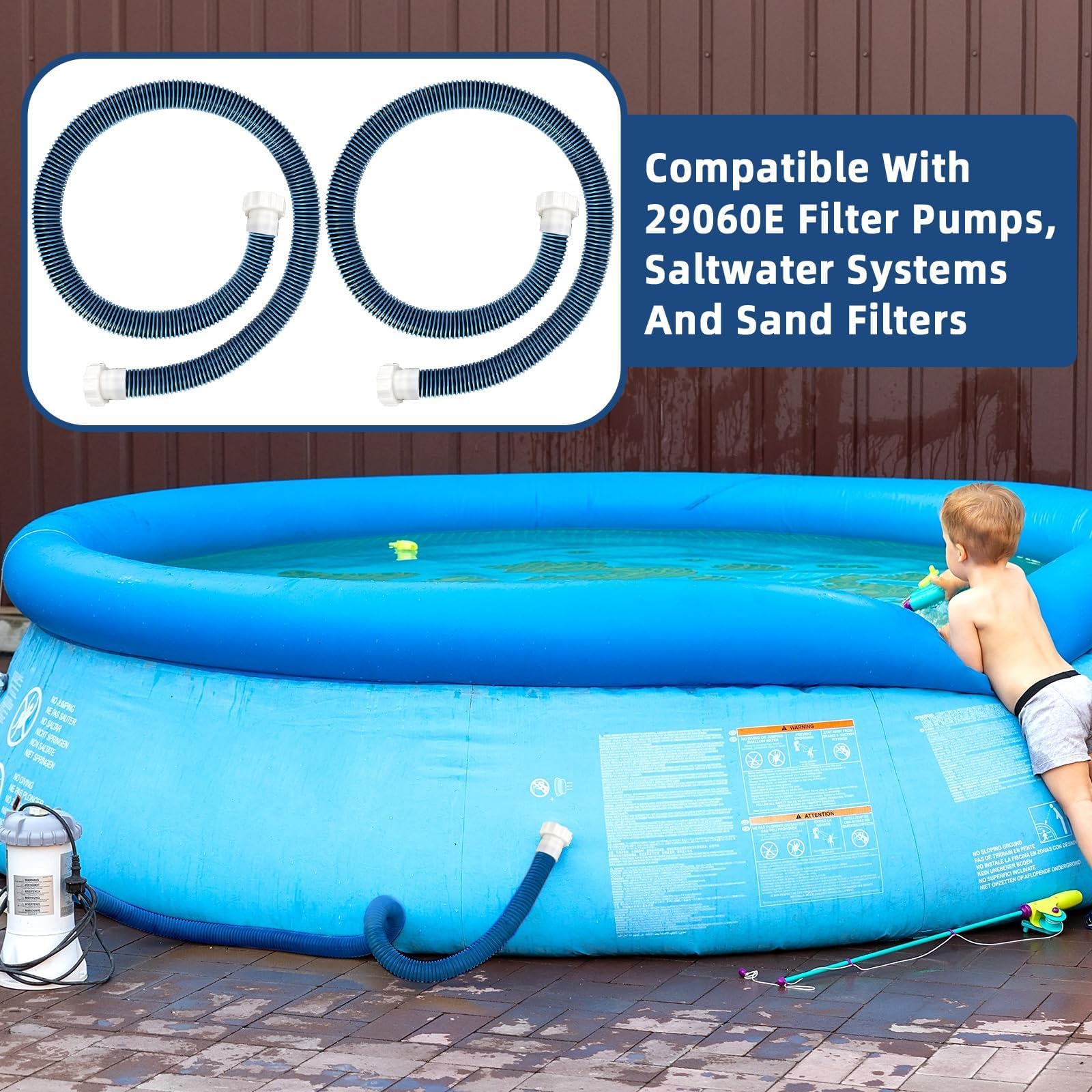 Conderyang hoses versatile for pools, hot tubs, spas, and gardens.
