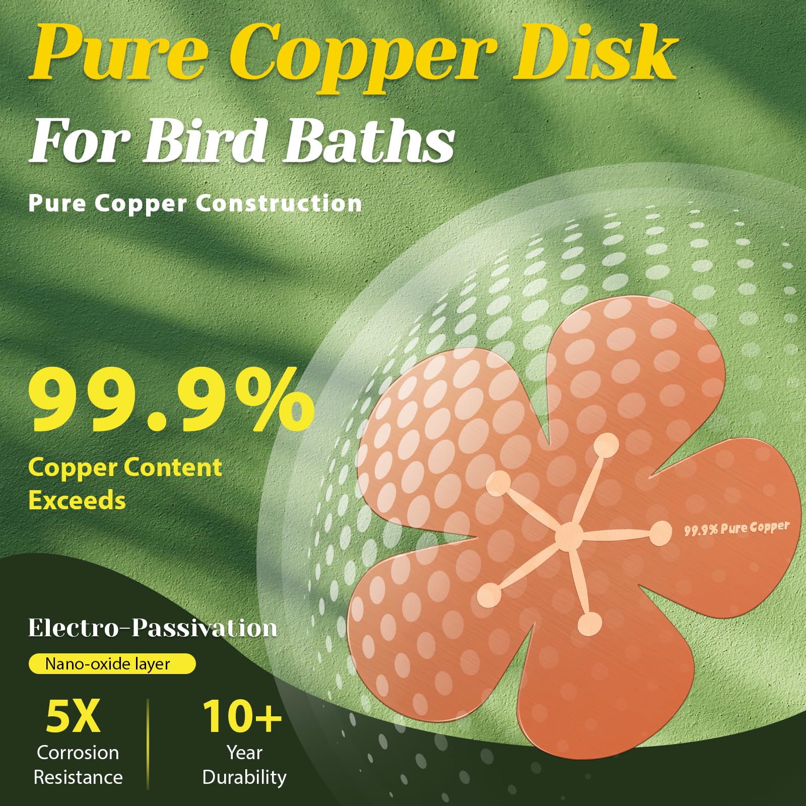 Conderyang purification disc activates ions for cleaner water without daily maintenance.