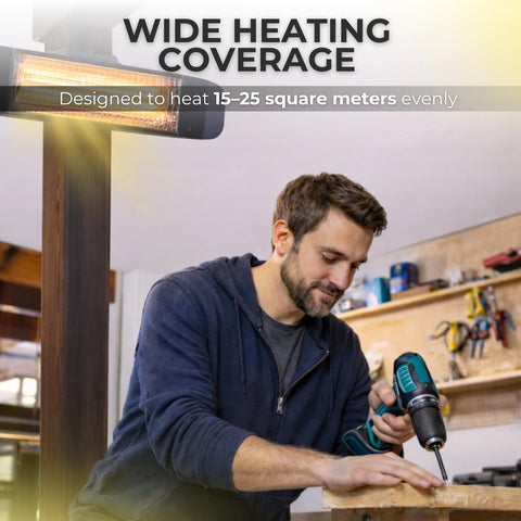 CondoMounts ZeboZap KDHT1500 energy-efficient infrared heat for comfort without drying air.