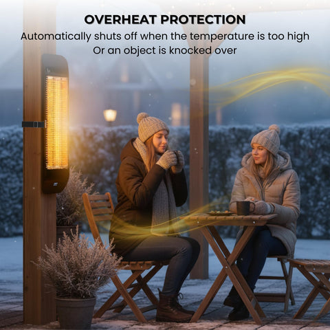 CondoMounts ZeboZap KDHT1500 weatherproof housing protects the heating element outdoors.