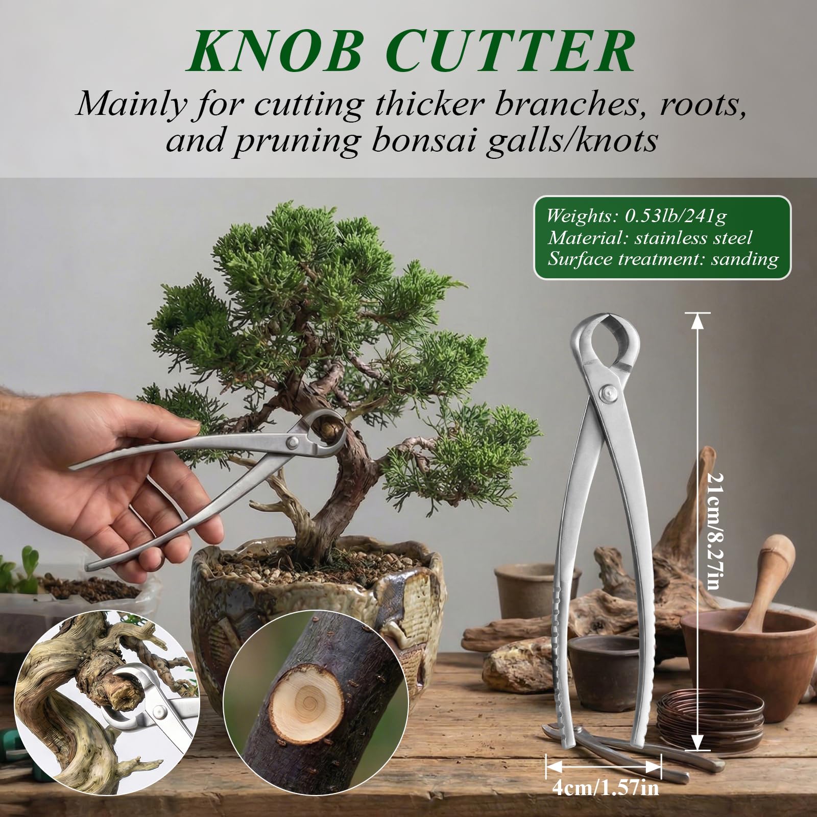 CONFUTURY bonsai scissors trimming delicate leaves with control