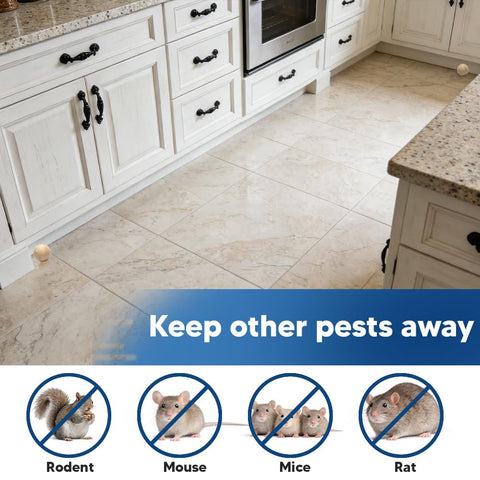 CONKAT rodent repellent indoors usage scene showing wide coverage.