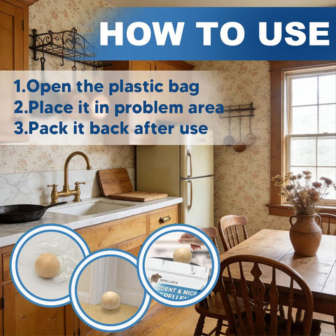 CONKAT rodent repellent packaging highlights simple, mess-free placement.