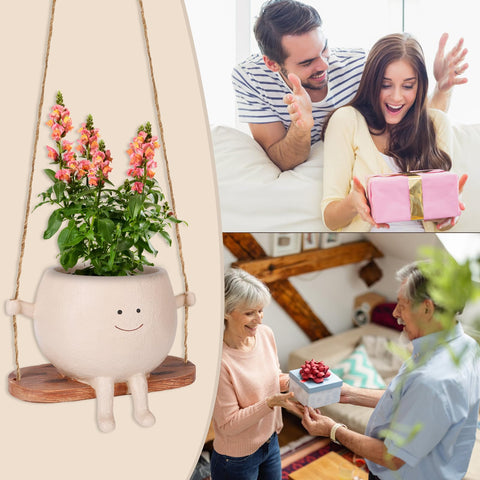 CONNOVA unique design hanging planter adds whimsy to decor.
