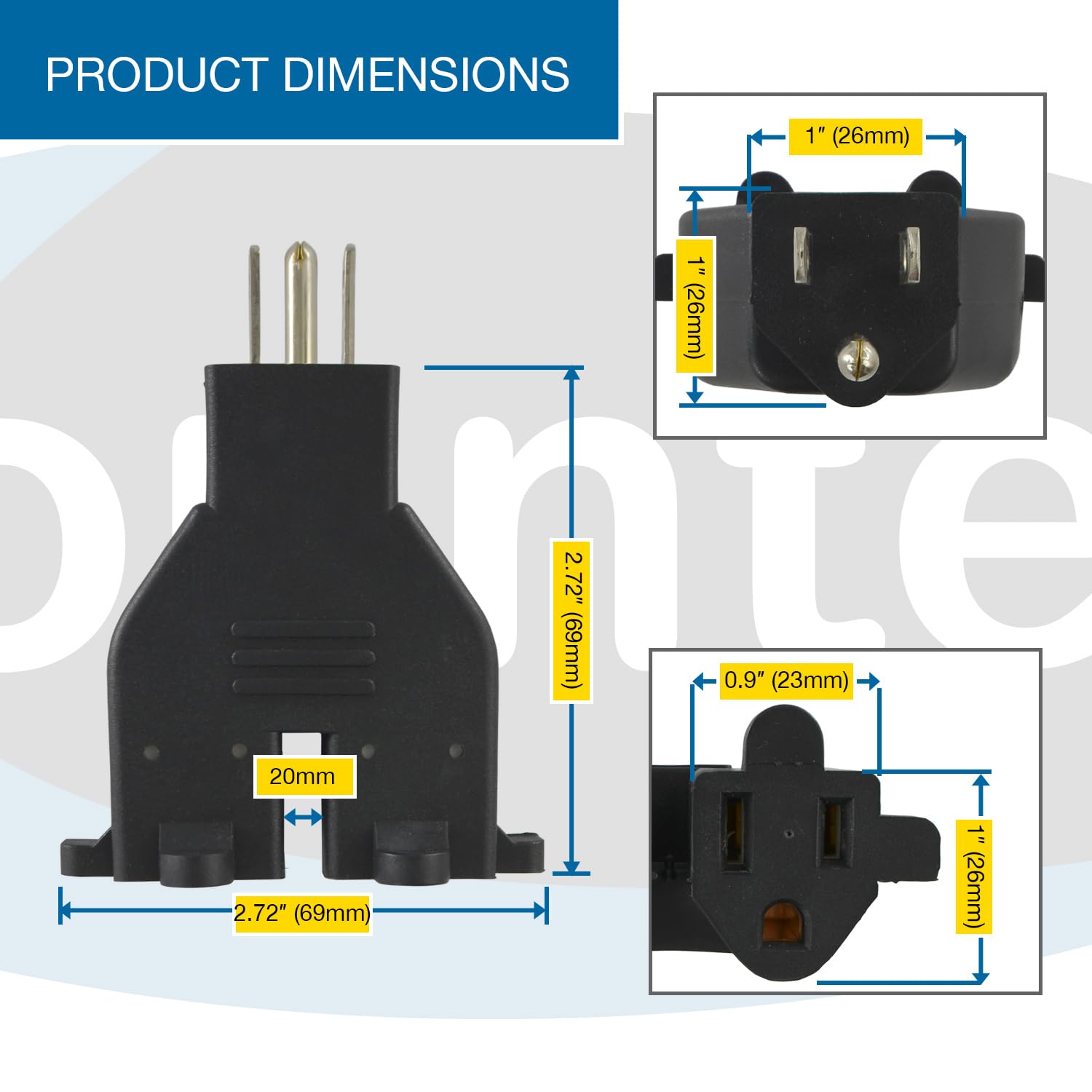 Conntek RL-30104 in use with two plugs, power-splitting advantage.