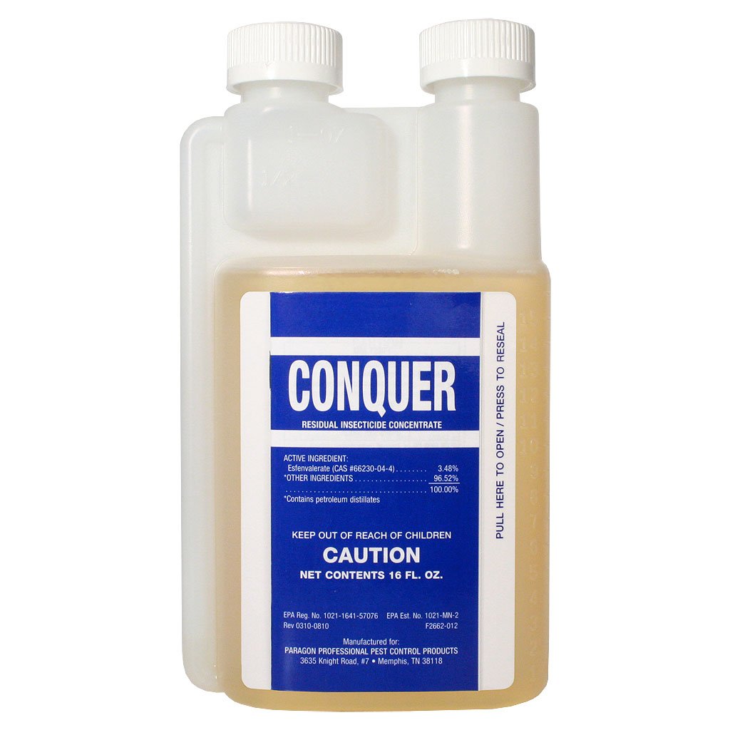 Conquer Paragon bottle pour demonstrates long-lasting pest protection for home use
