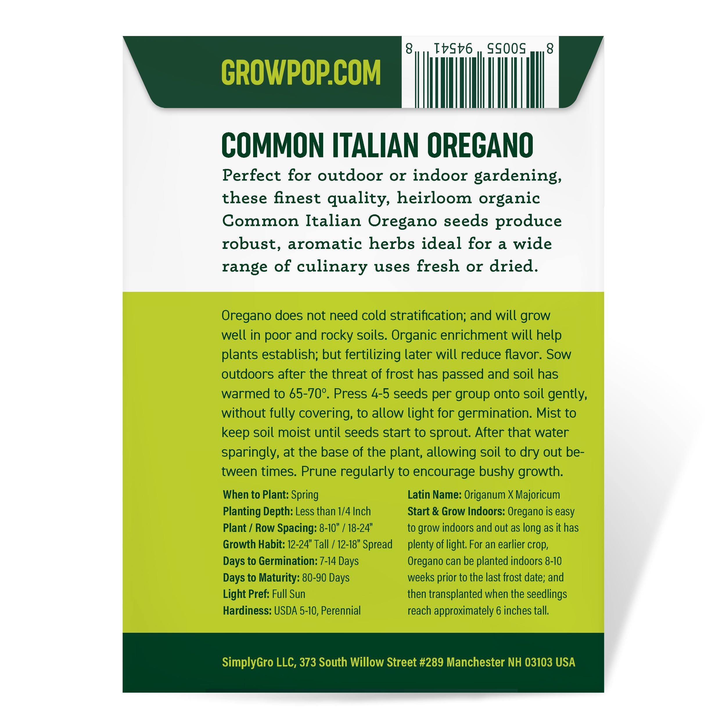 Container garden featuring Purely Organic oregano, a versatile kitchen herb
