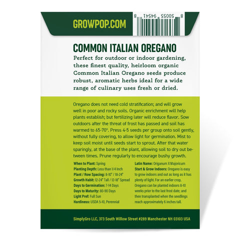 Container garden featuring Purely Organic oregano, a versatile kitchen herb