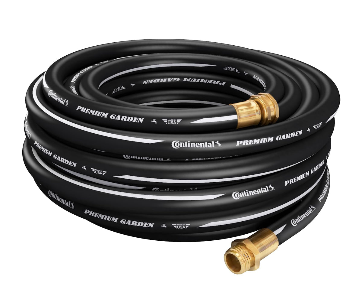 Continental Premium Garden Hose with brass fittings for durable outdoor watering