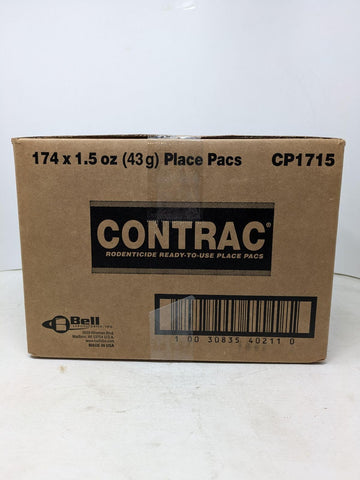 Contrac Place Packs blue pellets inside a bait station for precise placement.