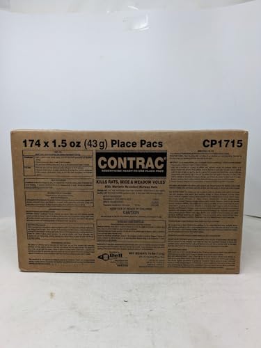Contrac Place Packs blue pellets shown in moist environments maintaining freshness.