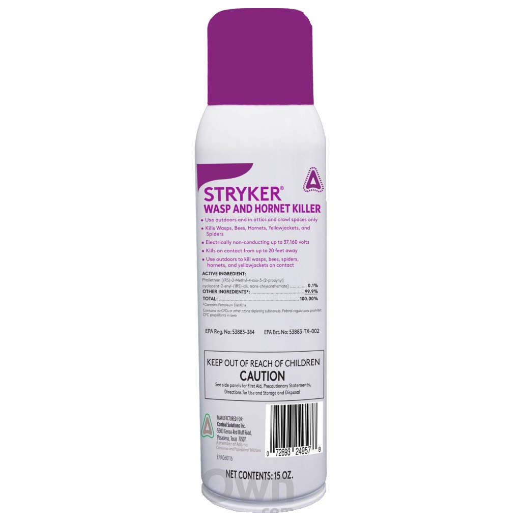 Control Solutions CSI Stryker 15 oz bottle pour showing fast-acting wasp and hornet control for outdoor use