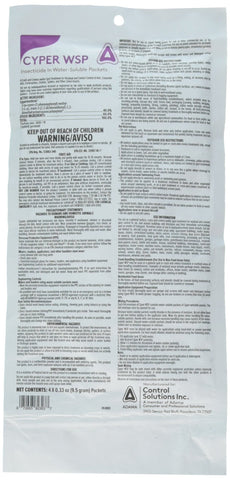Control Solutions CSI Cyper WSP water-soluble packets ready for easy dilution and pest control