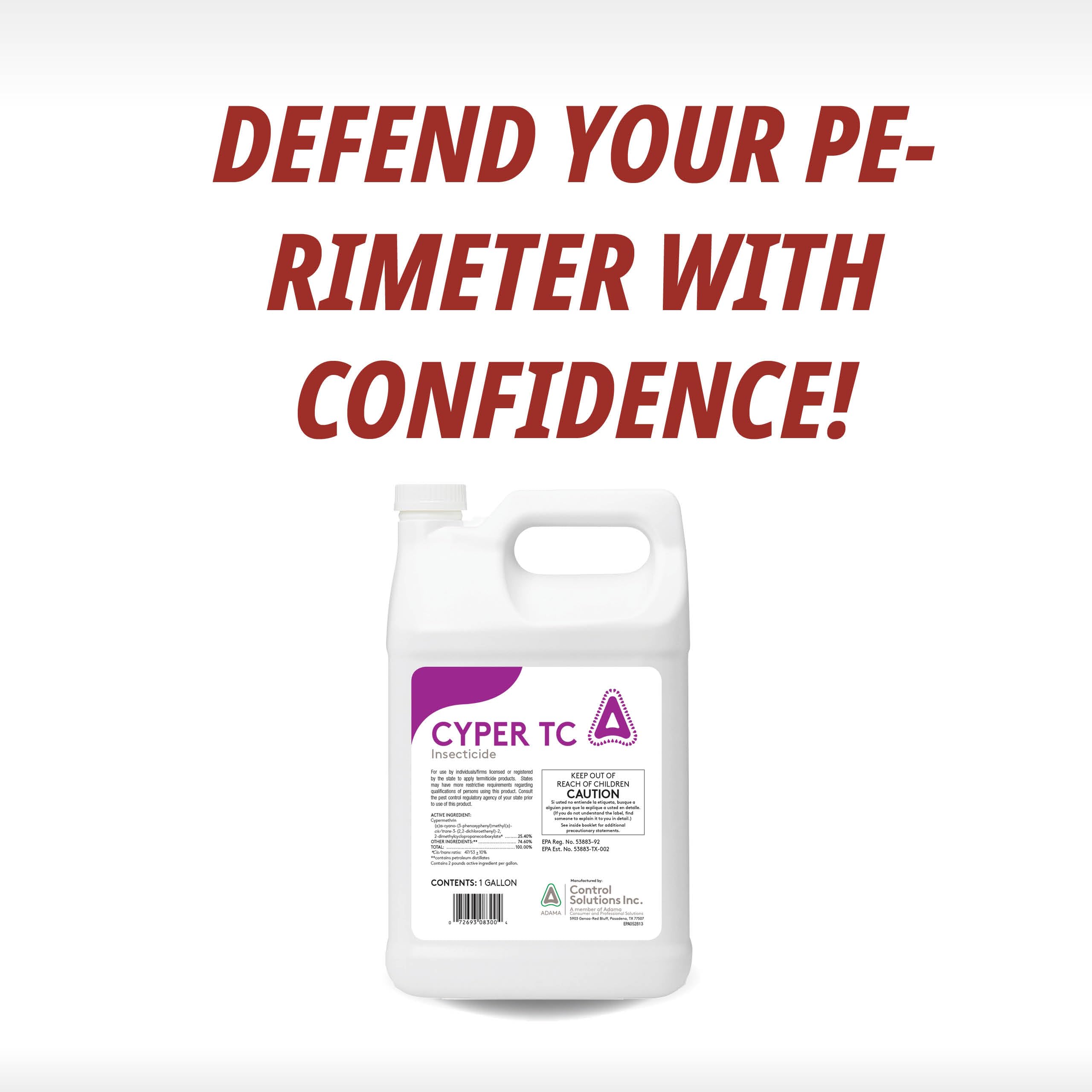 Cyper TC Termite lawn treatment in a landscape setting for pest control