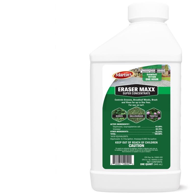 Control Solutions Eraser Max bottle closeup ready for vegetation control
