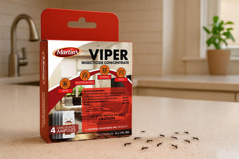 Control Solutions Martins Viper EC insecticide label highlighting cypermethrin content